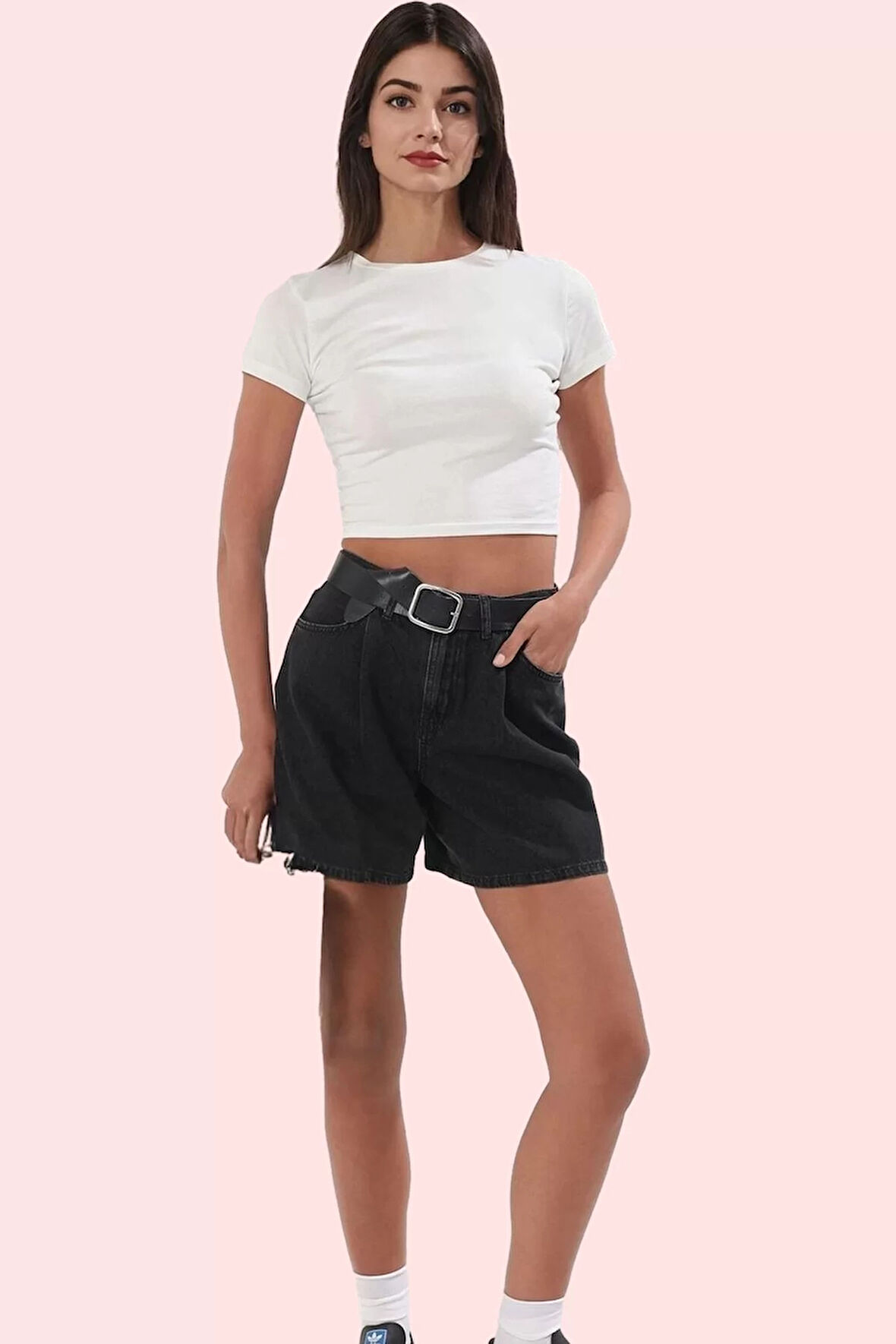 Kadın Pamuk Denim Bermuda Şort Geniş Paça Rahat Kesim Günlük Şıklık Yaz Aylarının Vazgeçilmezi