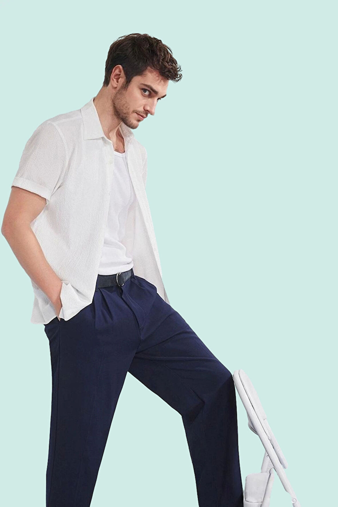 Erkek Regular Fit Gömlek Dokuma Kumaş Nefes Alabilir Yazlık Günlük Kullanım Modern Tasarım