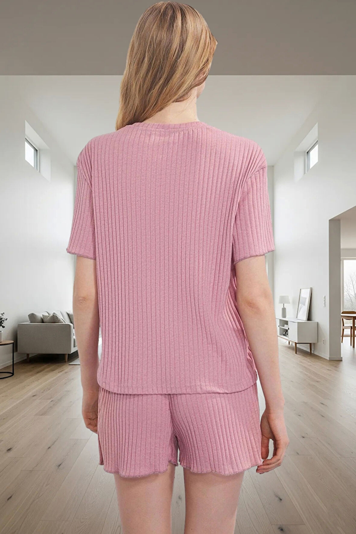 Yazlık Pijama Takımı %68 Polyester %30 Pamuk Nefes Alan Kumaş Rahat Kalıp Premium Kalite