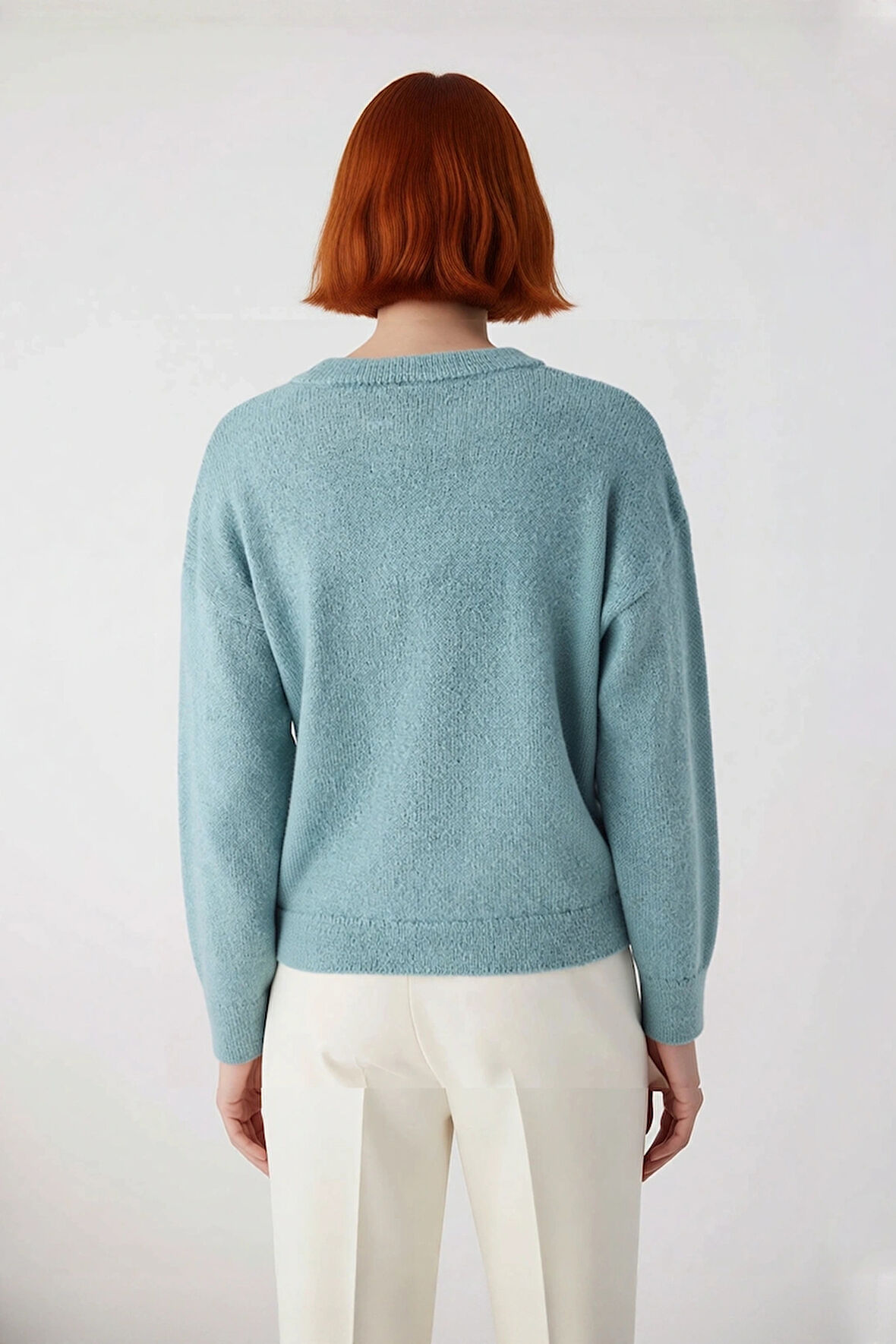 Günlük Kadın Regular Fit Düşük Kol Bisiklet Yaka Triko Kazak Konforlu Ve Modern Kış Stili Kaliteli