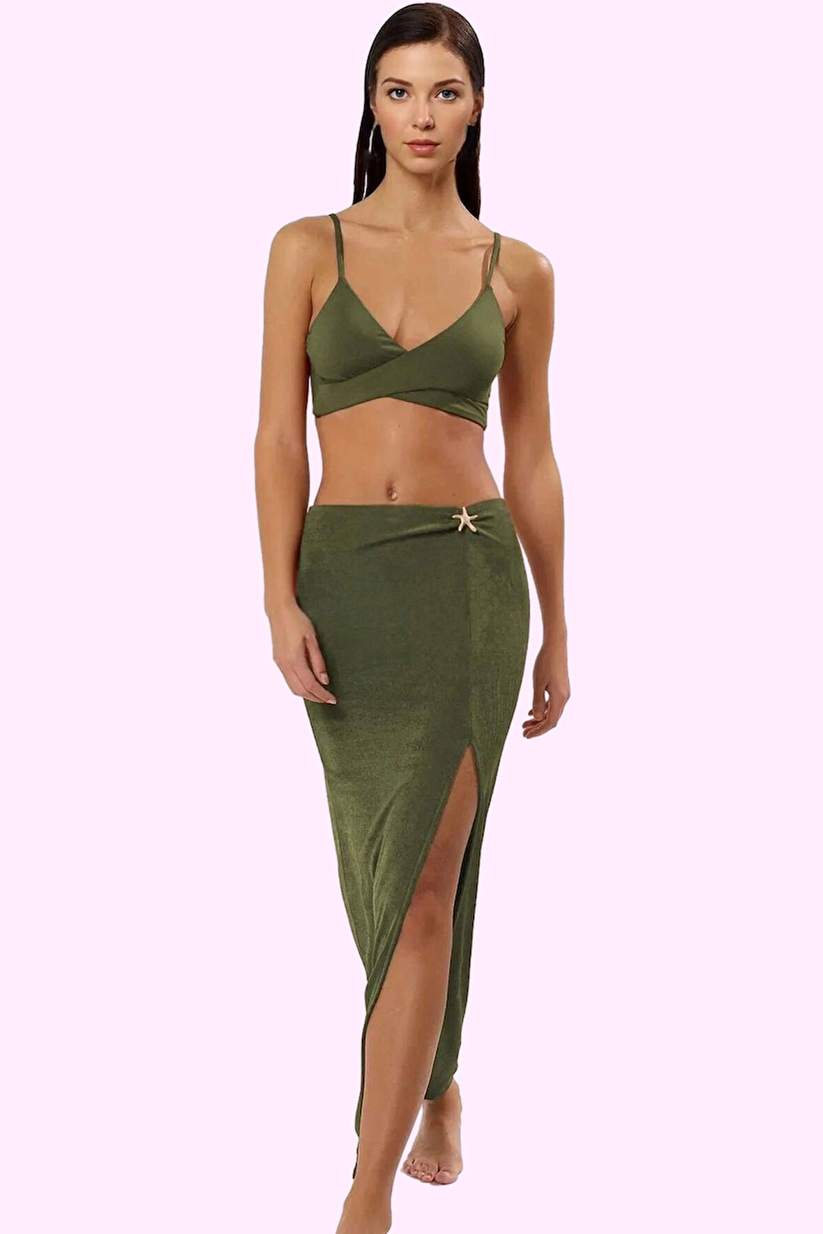 Kadın Aksesuar Detaylı Örme Maxi Etek Yaz Plaj Modası Günlük Kullanım Stilin Buluştuğu Yer