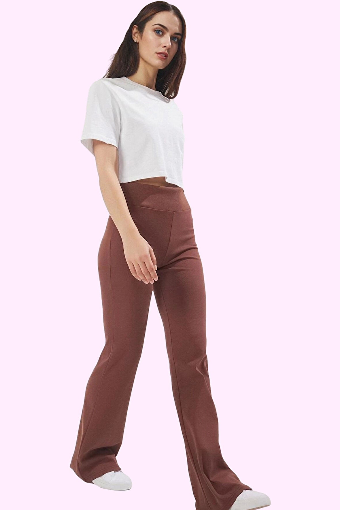 Kadın İspanyol Paça Pantolon Flare Kalıp Günlük Şıklık İçin Mükemmel Seçim Kaliteli Malzeme