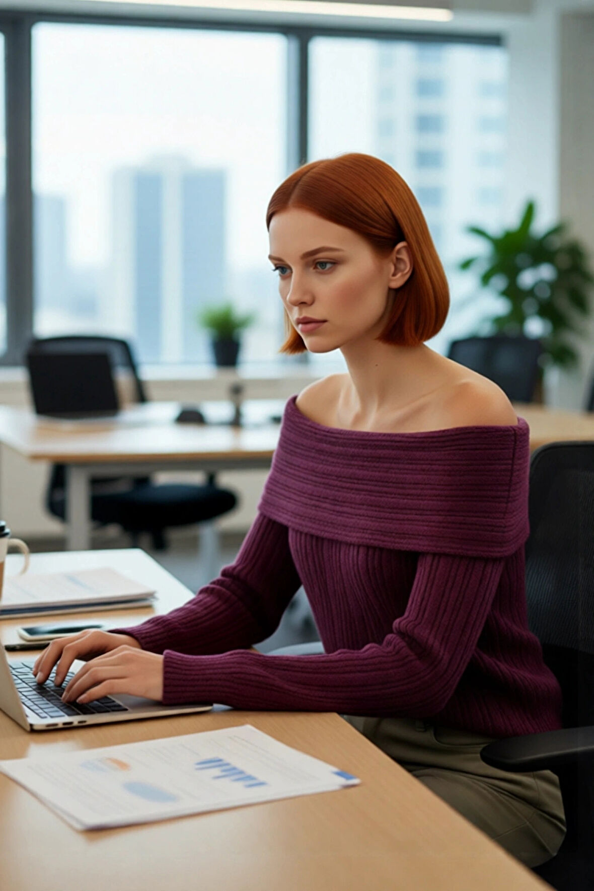 Kadın Uzun Kollu Fitilli Triko Kazak Carmen Yaka Regular Kalıp Şık Gündüz Gece Kombinleri Kaliteli