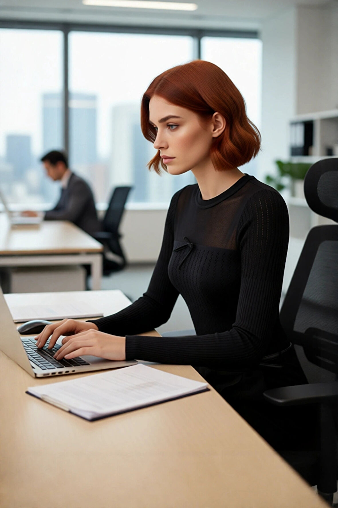 Kadın Özel İplikli Merserize Görünümlü Transparan Ajurlu Bisiklet Yaka Triko Kazak Kaliteli