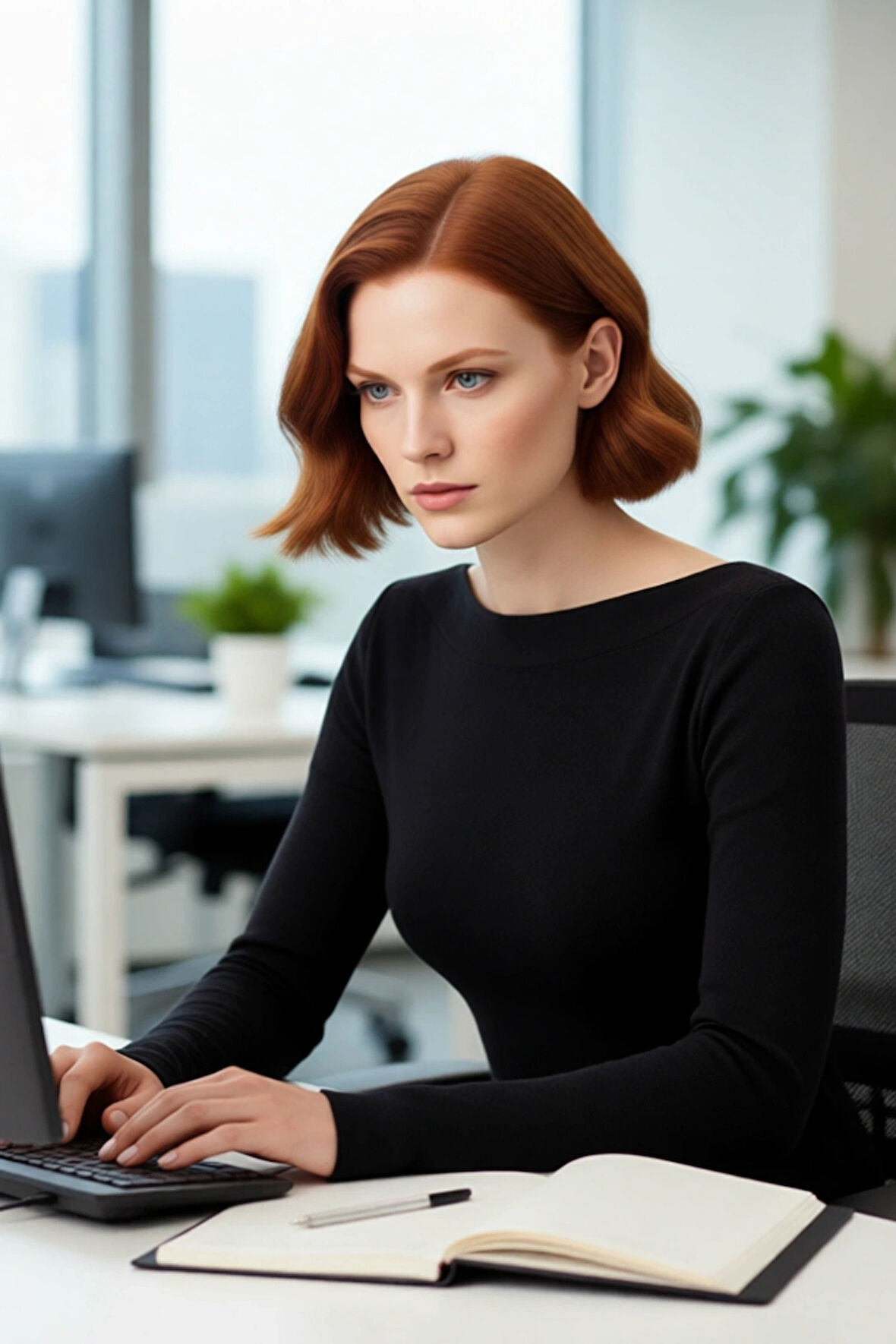 Kadın Düz Siyah Fitted Triko Kazak Kayık Yaka Detayıyla Şık Bir Temel Parça Günlük Stile Zarafet