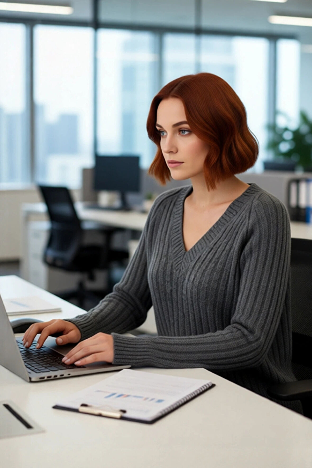 Kadın Regular Kalıp Düz Desen V Yaka Fitilli Reglan Kol Triko Kazak Günlük Şıklık Ve Rahatlık