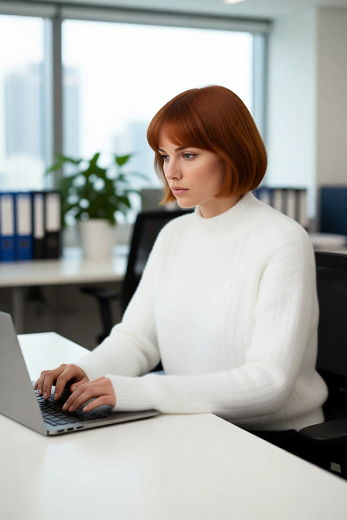 Modern Kadın Ekru Regular Kalıp Düşük Kol Dik Yaka Crop Triko Kazak Saç Örgü Detaylı Günlük Şıklık