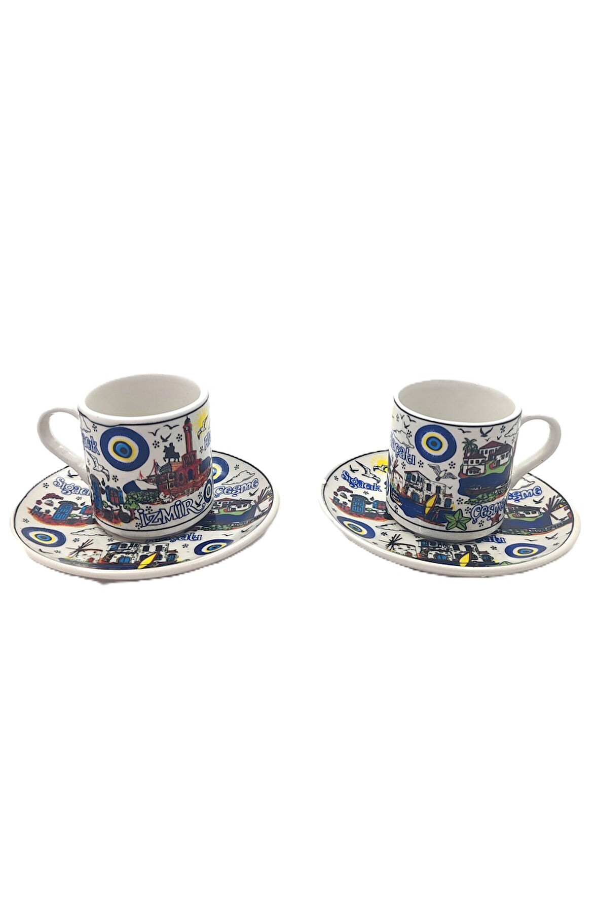 EL YAPIMI VE İZMİR TEMALI 2'Lİ FİNCAN TAKIMI