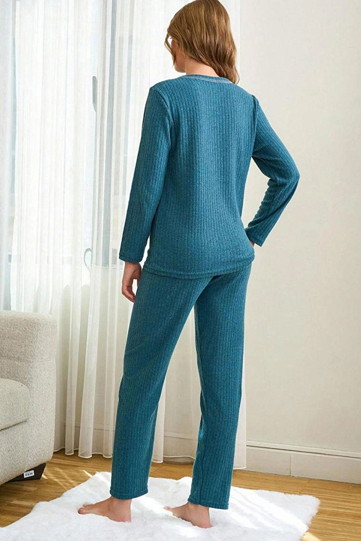 Genç Baskılı İnterlok Pijama Takımı %50 Cotton-Pamuk %50 Polyester