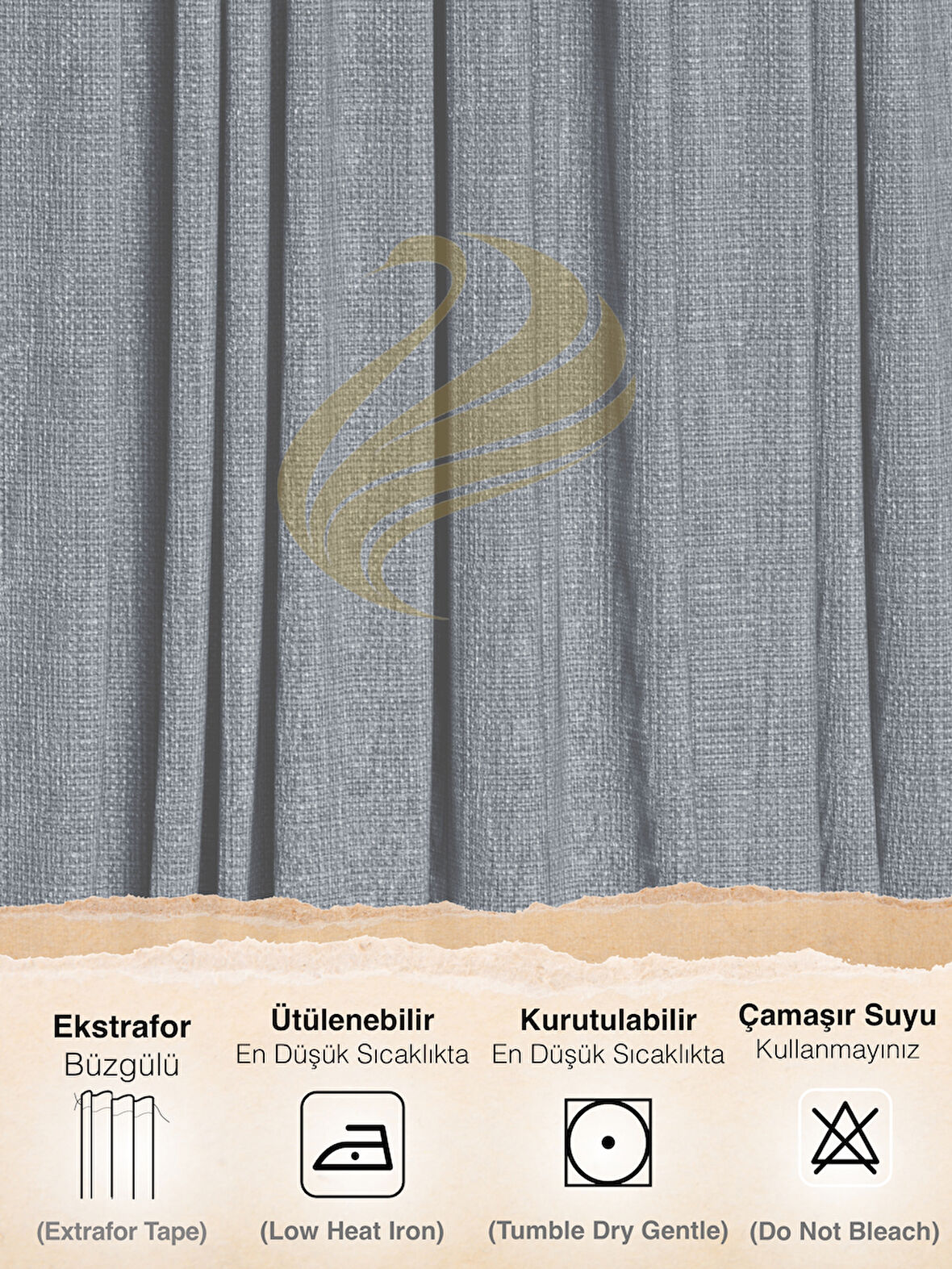 Demor Home Gece Mavisi Keten Dokulu Pileli Yüksek Kalite Fon Perde