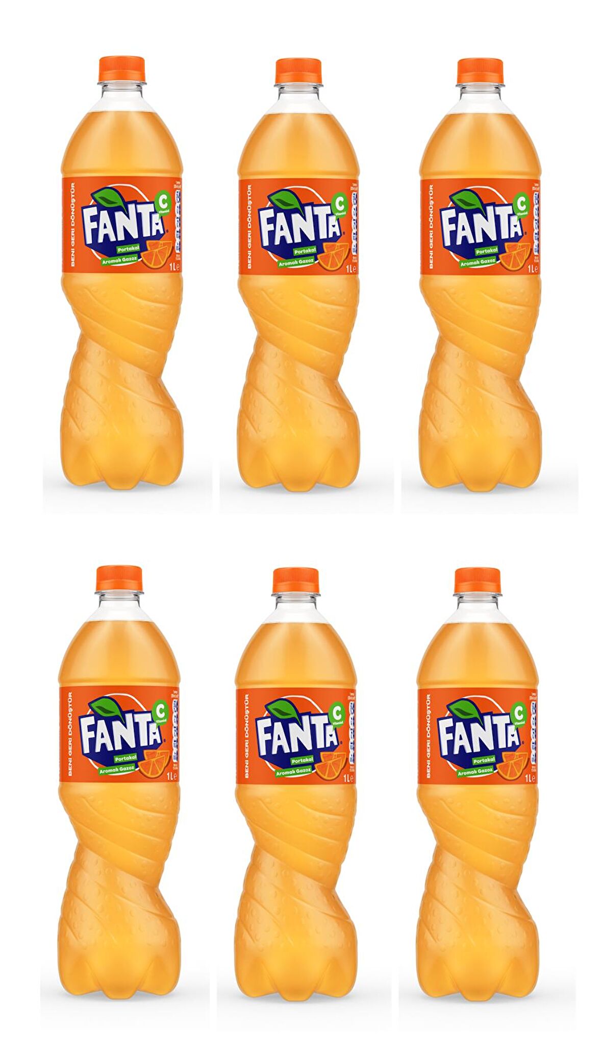 Fanta Portakal Aromalı Gazoz 1 Lt X 6 Adet