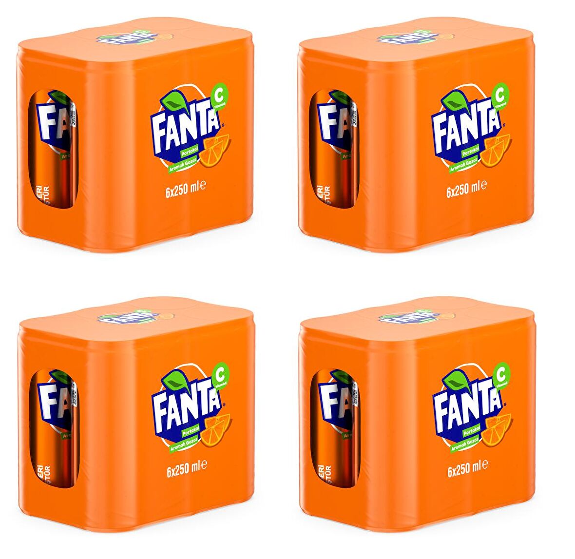 Fanta Portakal Aromalı Gazoz 250 Ml X 24 Adet