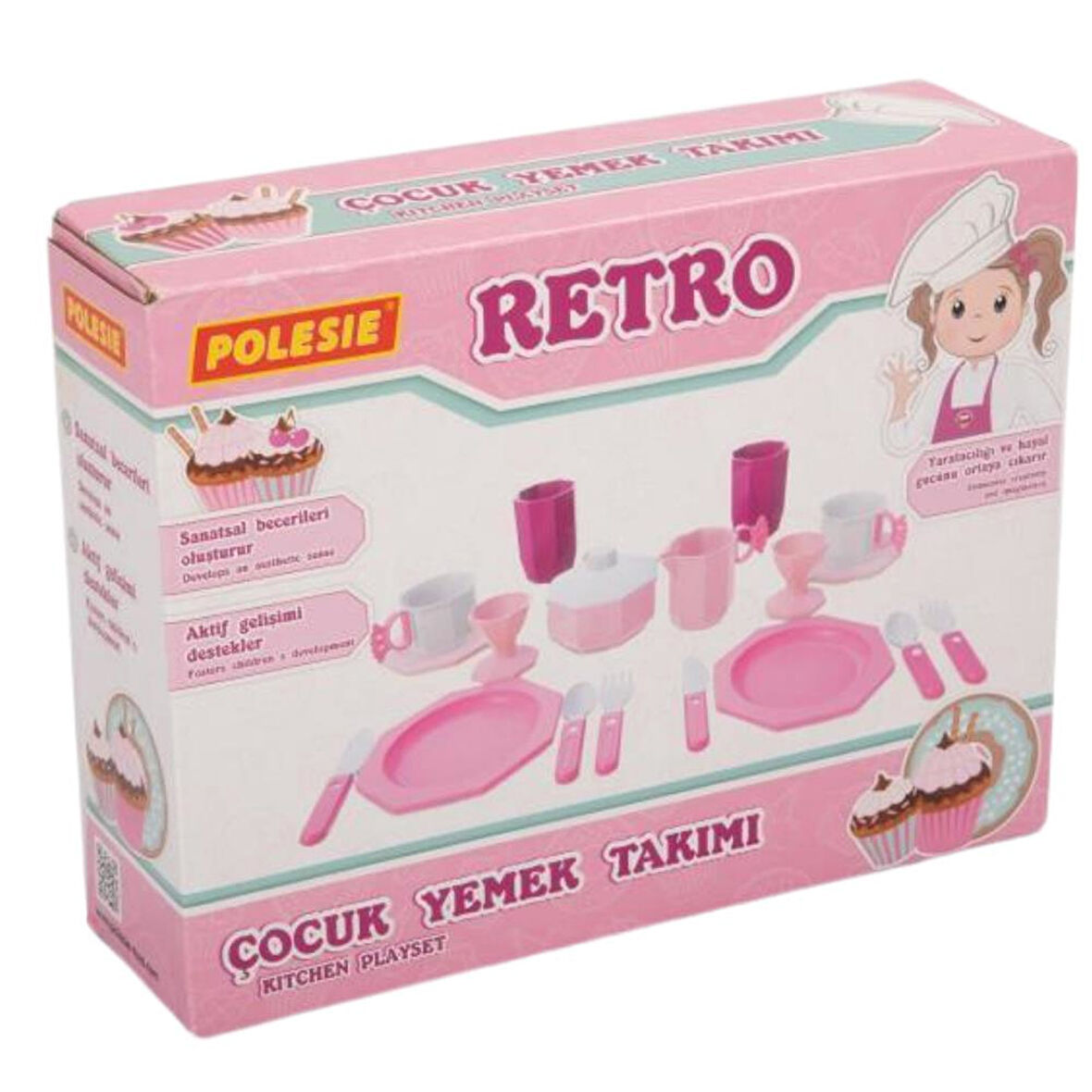 TWOX Polesie Retro Çay Ve Yemek Takımı Seti 19 Parça Kutulu - POL-87713