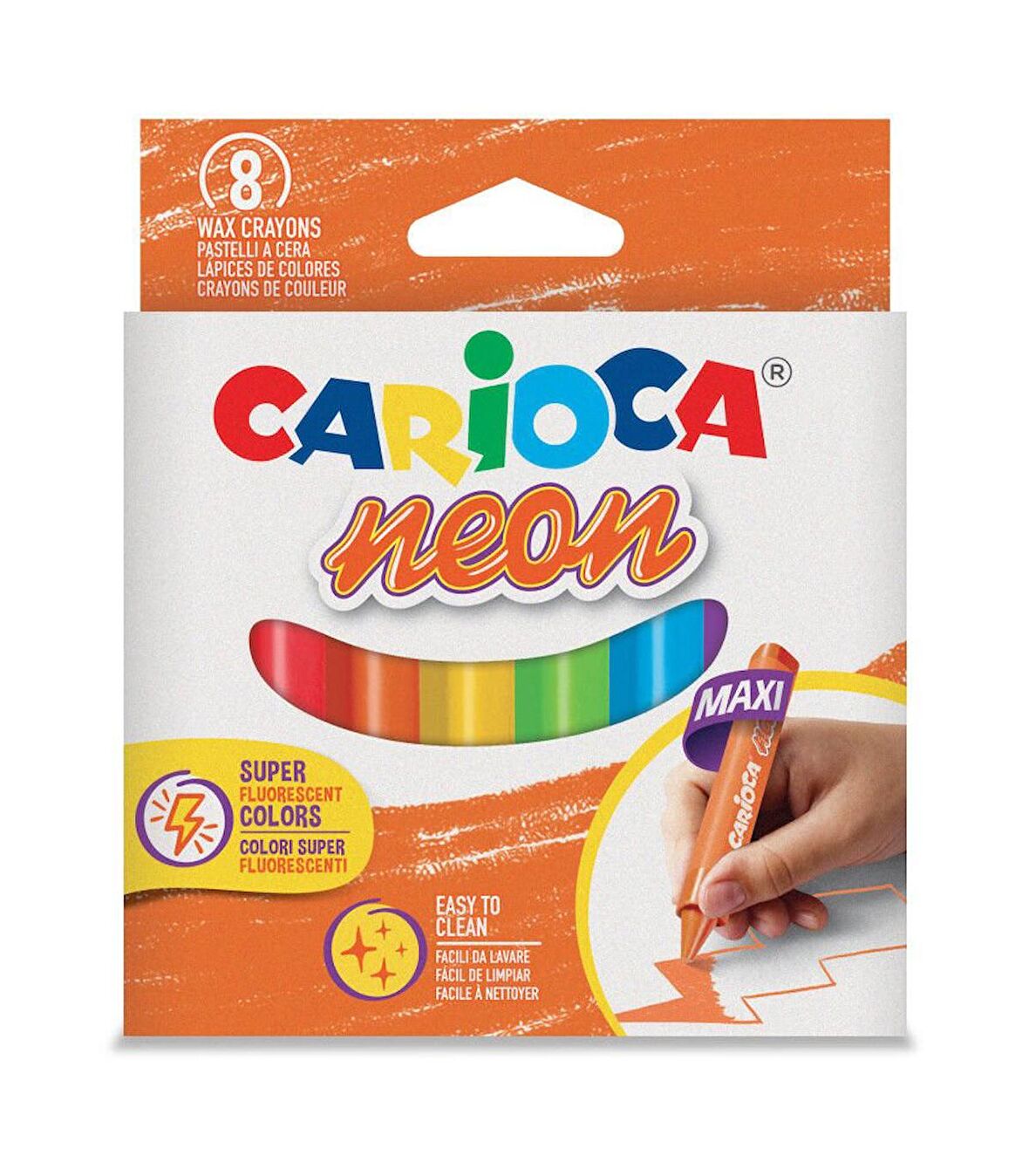 Carioca Pastel Boya Kalemi Fosforlu 8li