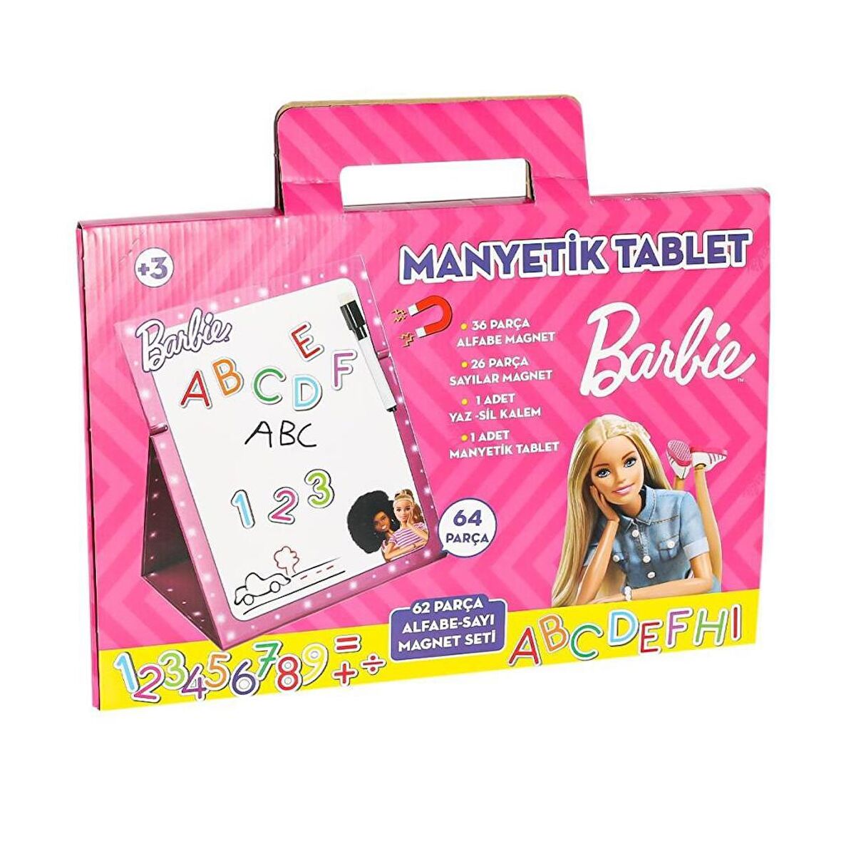 TWOX 2229 Barbie Manyetik Tablet 64 Parça -Dıytoy