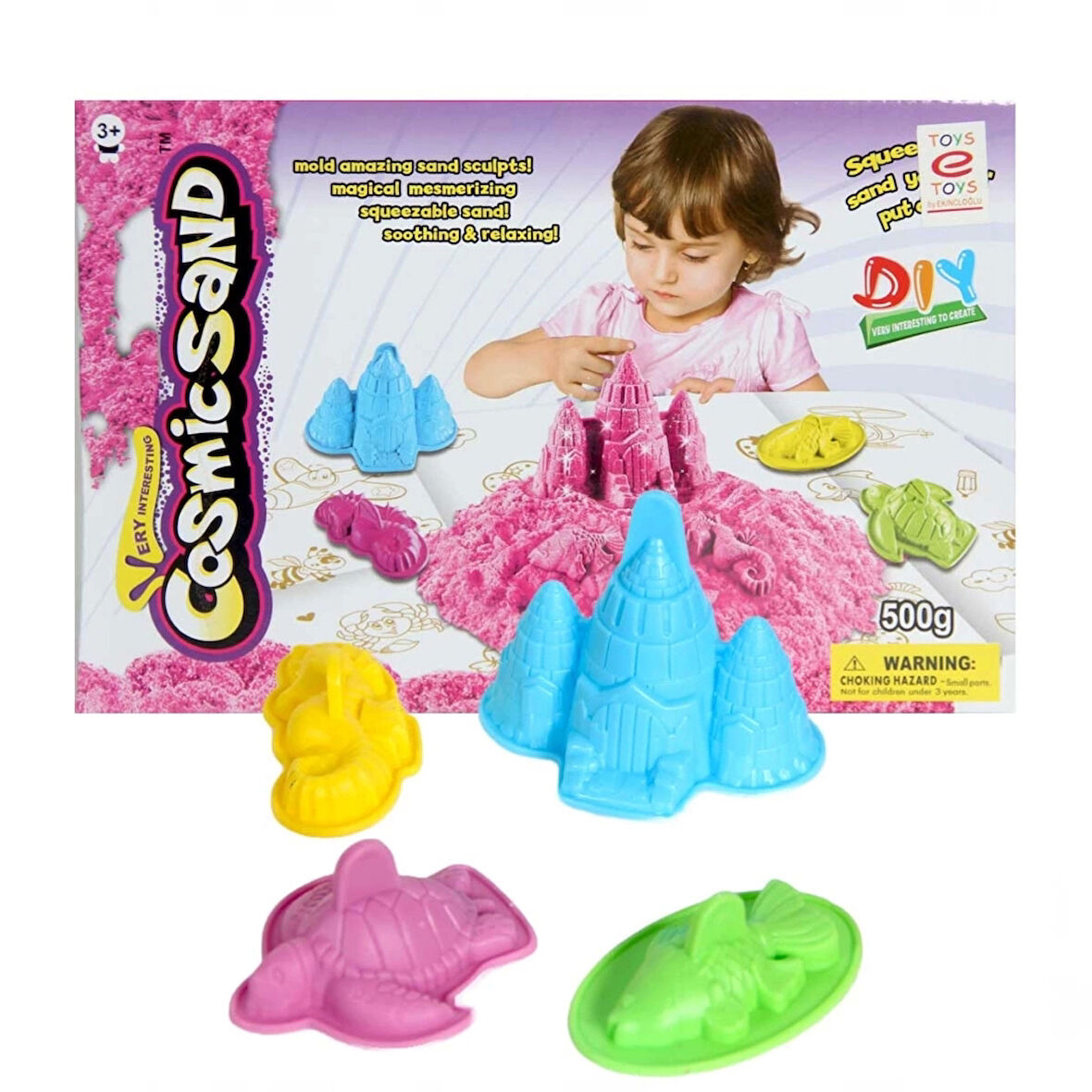 Çocuk Kozmik Oyun Kumu Seti 500 Gr.