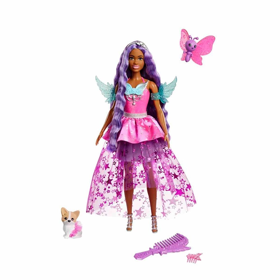 TWOX Nessiworld Barbie Sihirli Dokunuş Peri Masalı Elbiseli Bebek HLC31