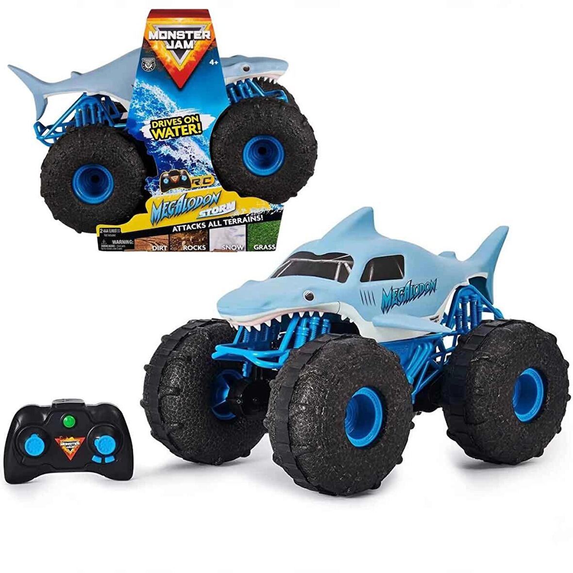 TWOX Nessiworld 1:15 Monster Jam Megalodon Storm Kumandalı Amfibi Araç