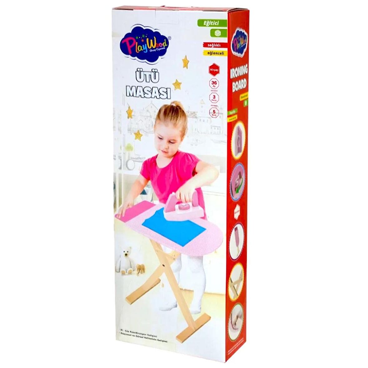TWOX Nessiworld Playwood Ahşap Ütü Masası Seti