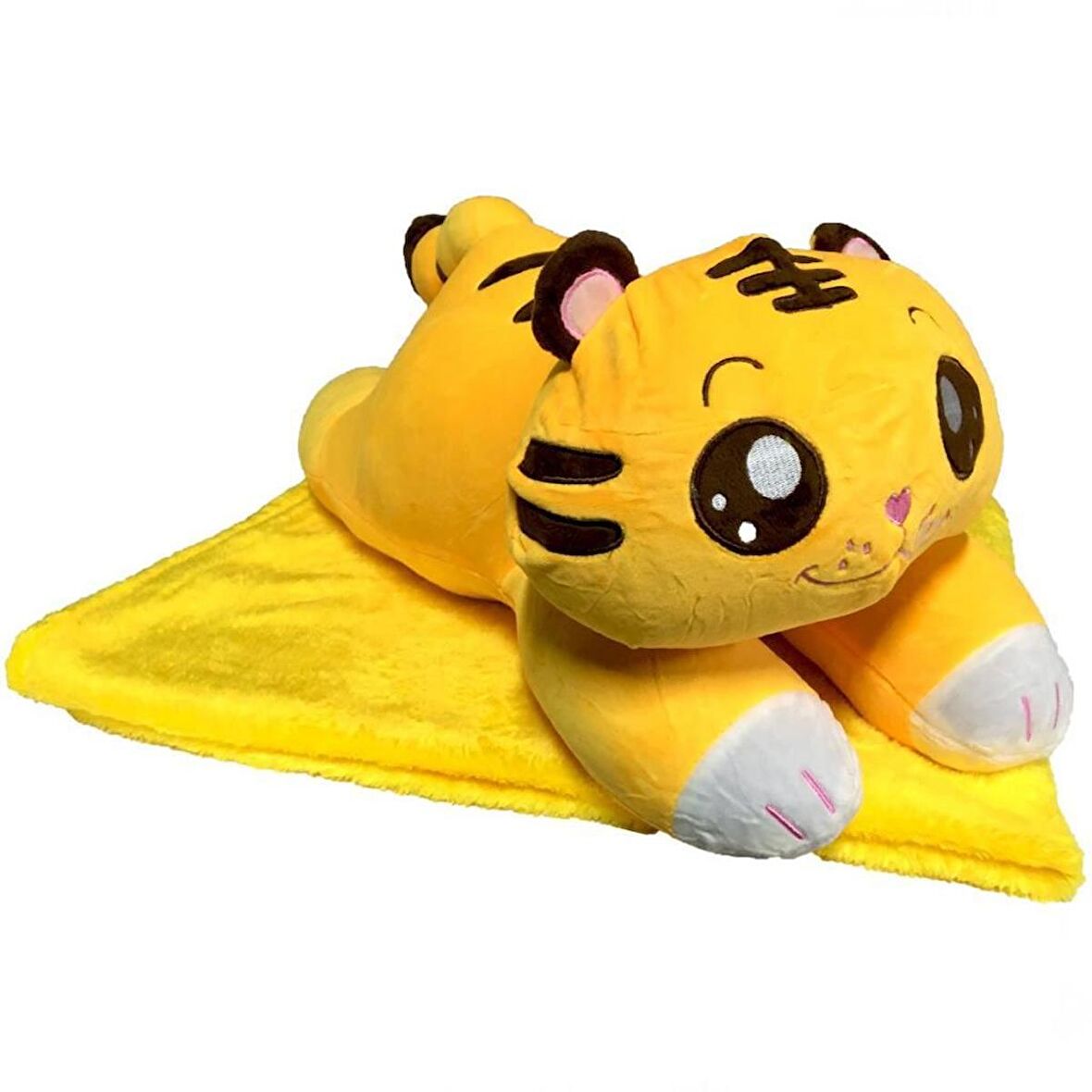 TWOX Nessiworld Peluş Battaniyeli Yatan Kedi 55 cm.
