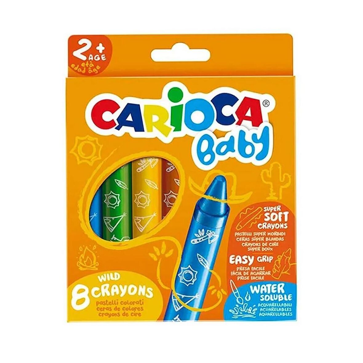 TWOX Nessiworld Carioca Jumbo Bebek Yumuşak Pastel Boya 8'li