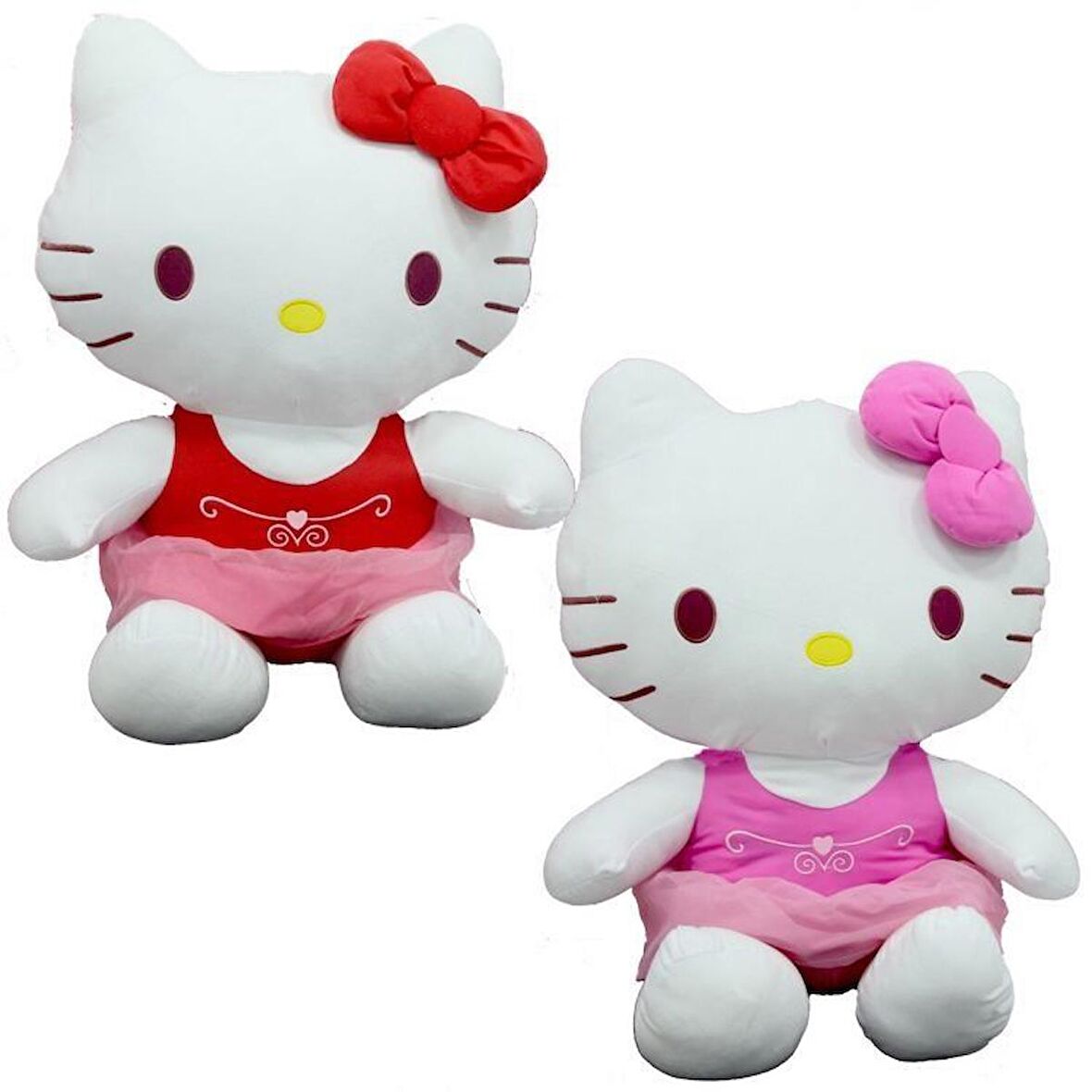 TWOX Nessiworld Peluş Hello Kitty Elbiseli Kurdeleli 50Cm