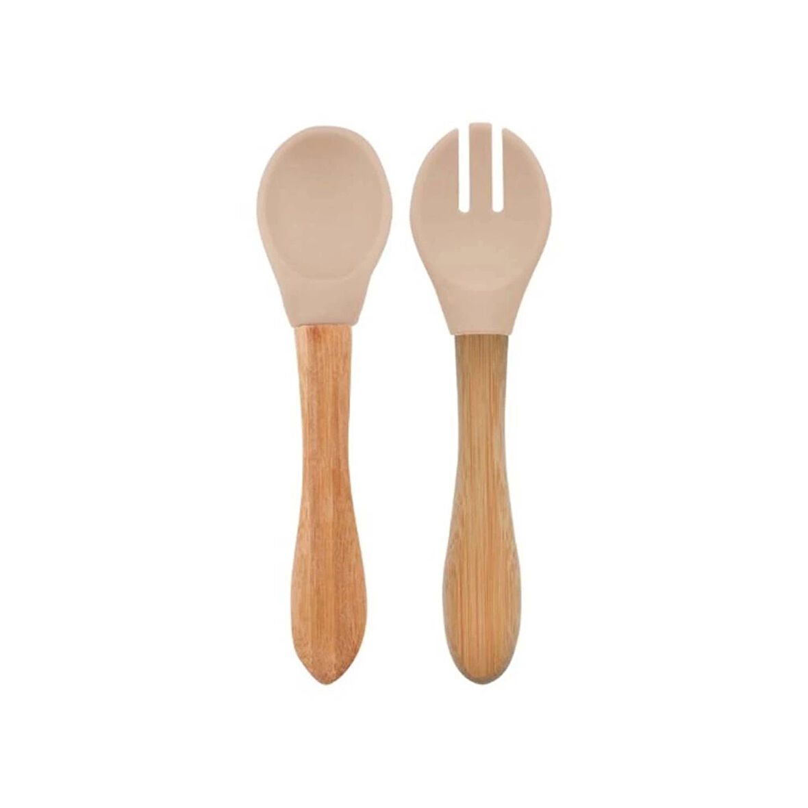 Eğitici Çocuk  Oyuncak   Mama Kaşığı ve Çatal Seti Bubble Beige