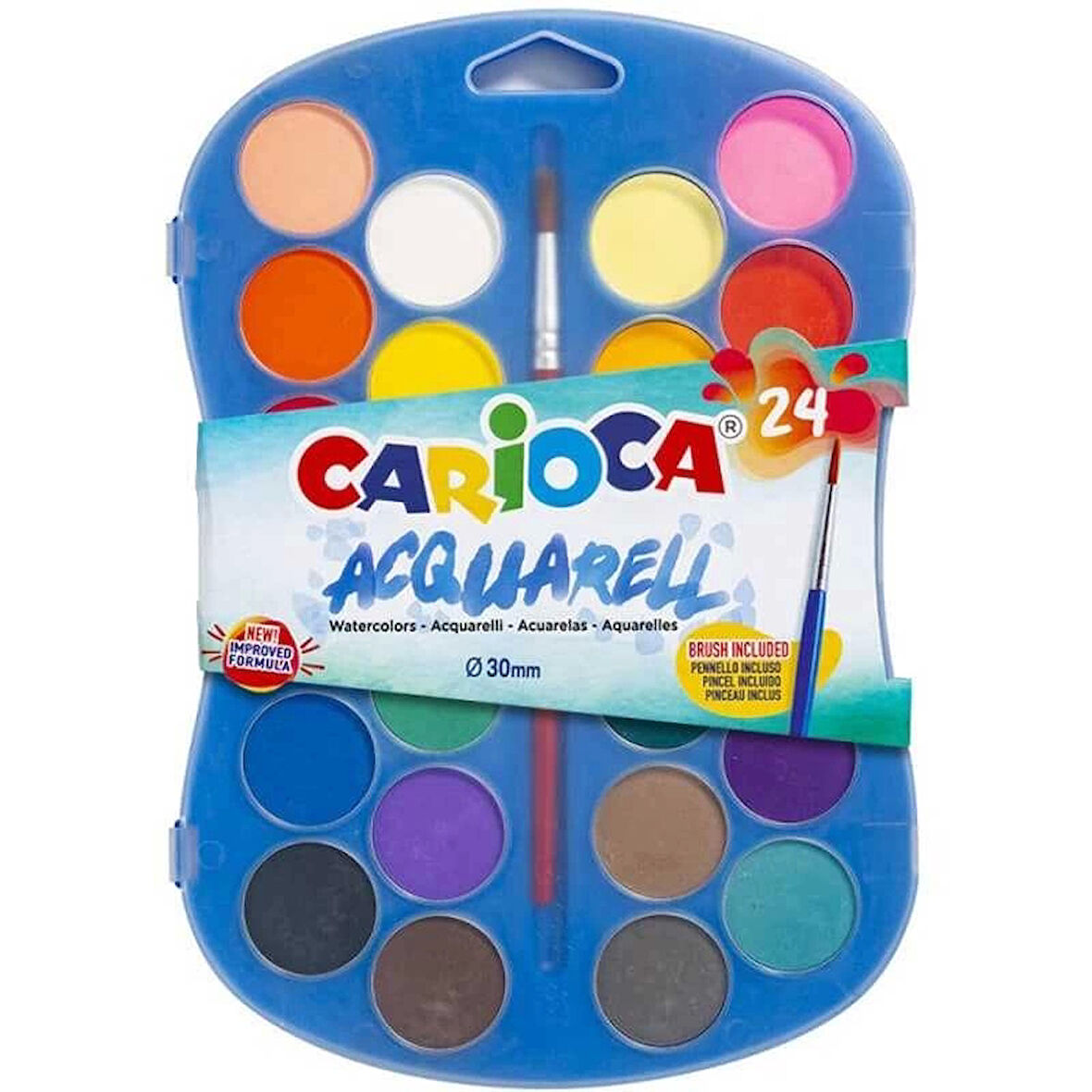  Carioca Sulu Boya 30 mm Fırçalı 24'Lü