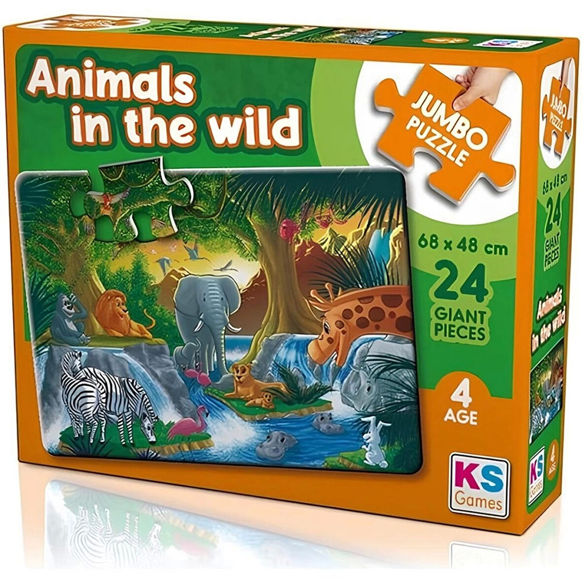  KS Games Animal In The Wild Jumbo 24 Parça Puzzle