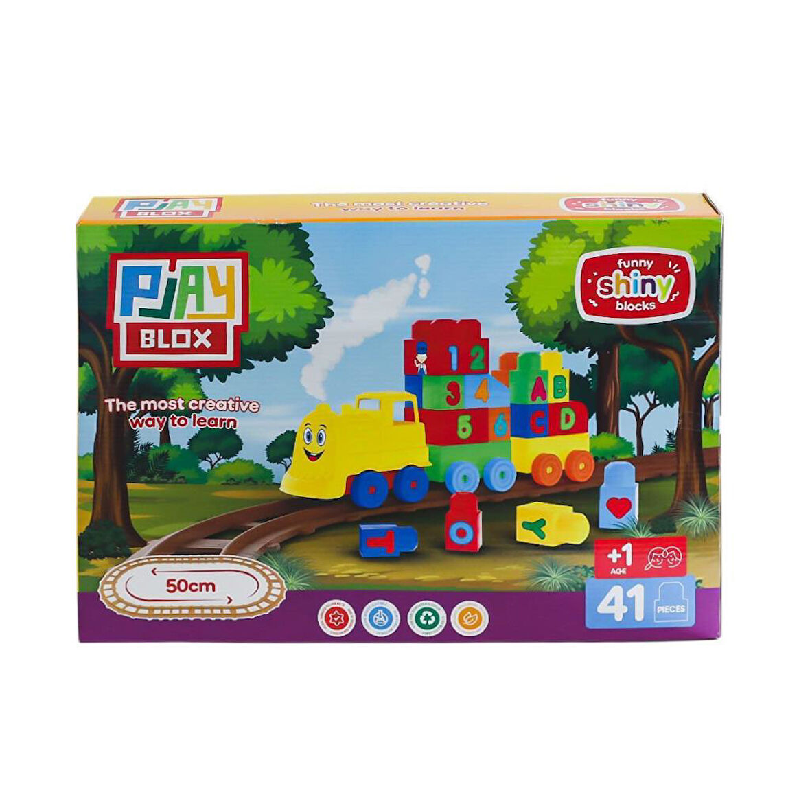 TWOX Nessiworld 2403 Playbox Tren Blok Seti 41 Parça -Asya Oyuncak