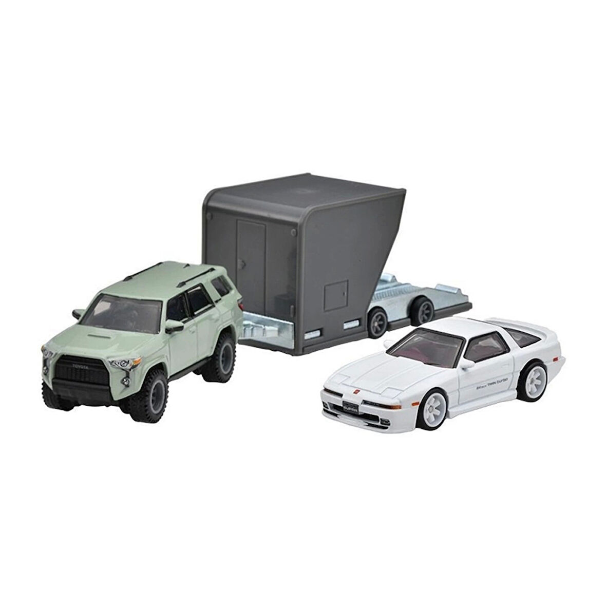 Çocuk Hot Wheels Premium Team Transport 18 Toyota 4Runner &  Toyota Supra w/Open Trailer HRV37
