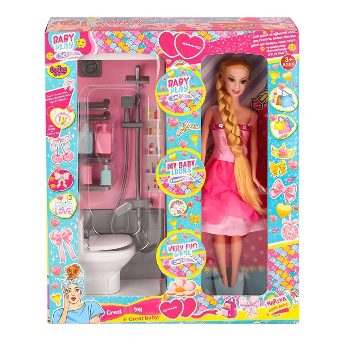 Çocuk OYD-02387 Bebek ve Banyo Oyun Seti -Oydaş Oyuncak