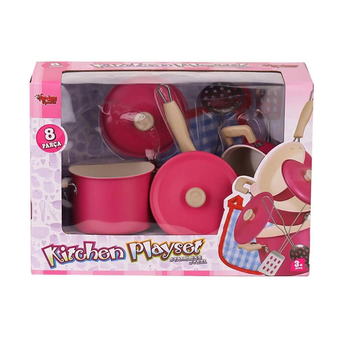 Emaye Tencere Seti 8 Parça Çocuklar İçin Sağlıklı Mutfak Seti