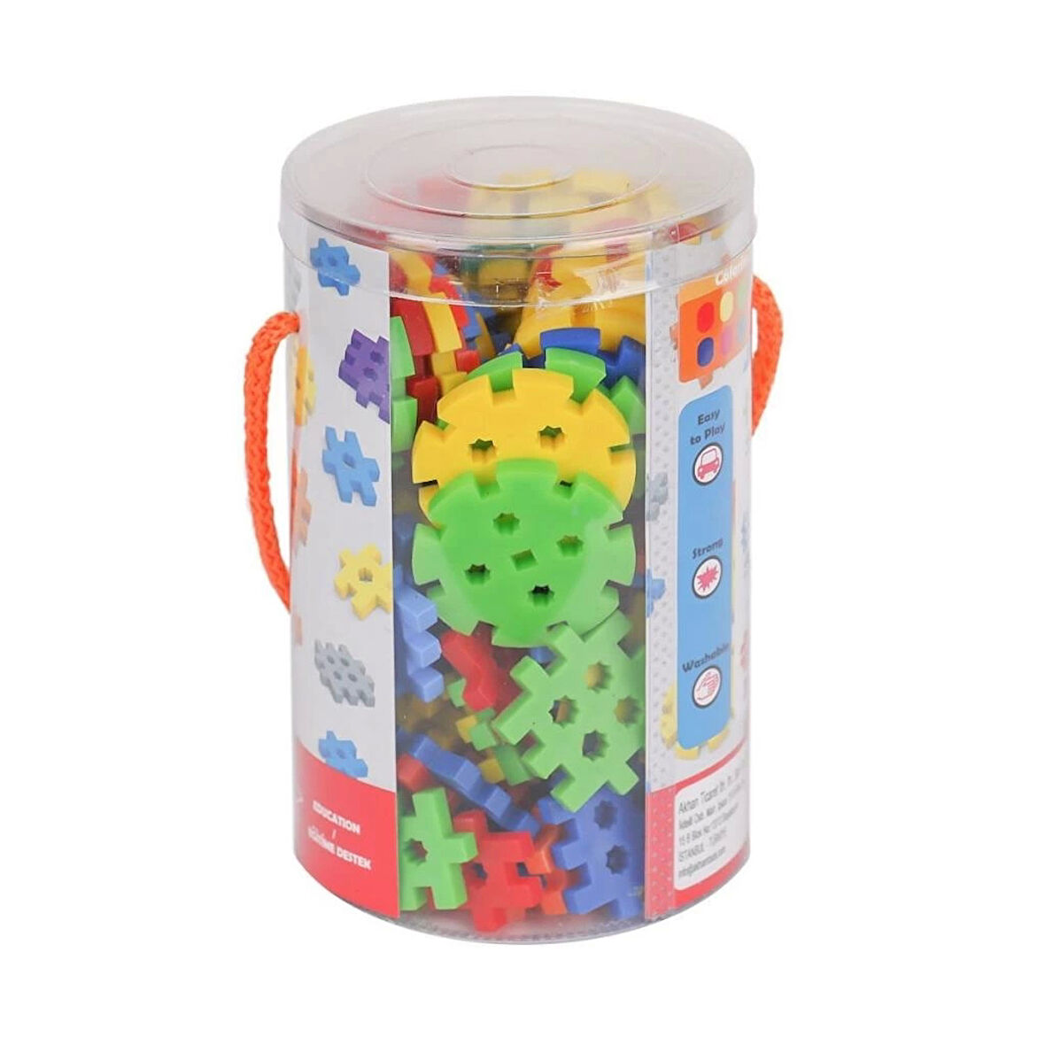 120 Parça Smart Bricks Waffle, Yaratıcı ve Eğitici İnşaat Oyunu, Çocuklar İçin Set