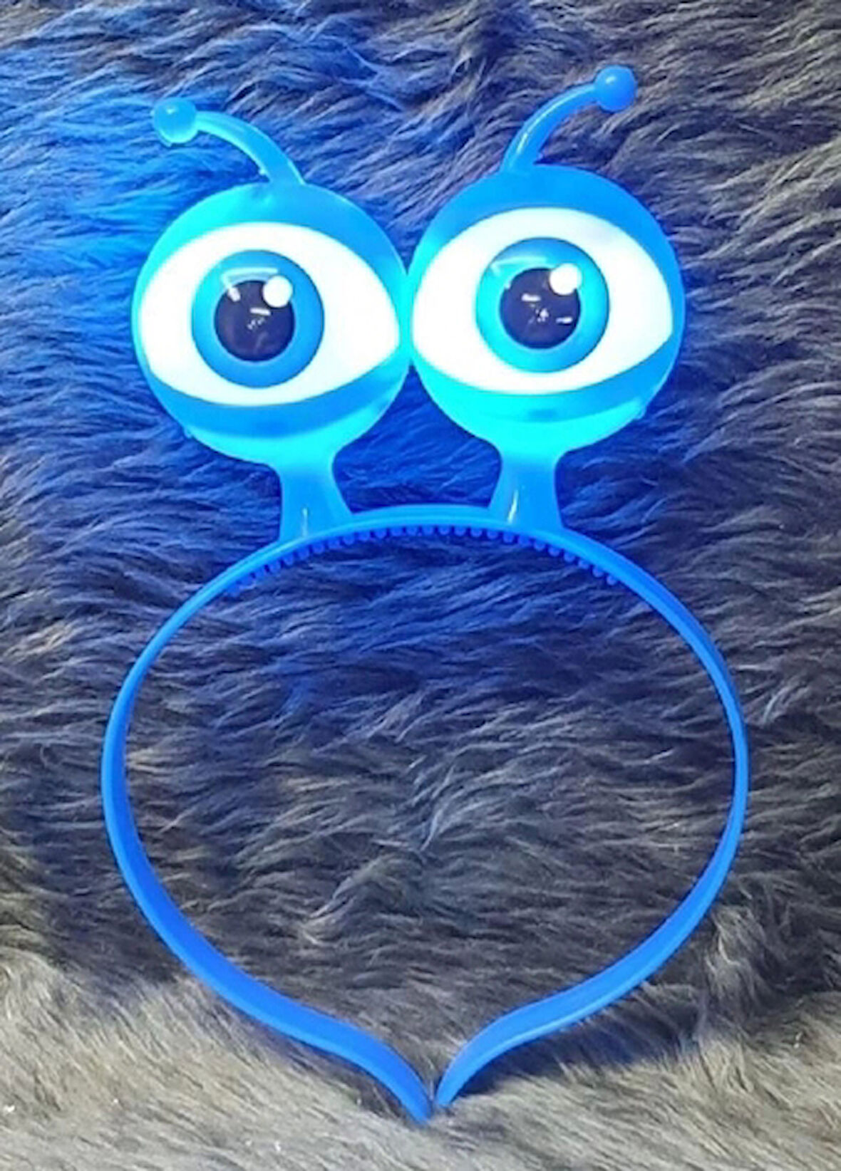Led Işıklı Uzaylı Göz Parti Tacı Mavi 3 Farklı Modda Yanar