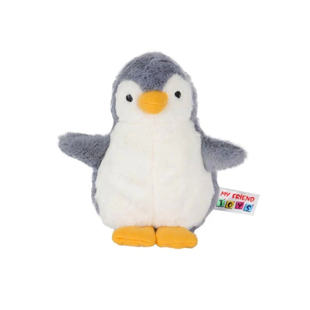 Penguen Peluş Gri Çocuklar İçin Eğitici ve Sevimli Peluş Penguen Figürü