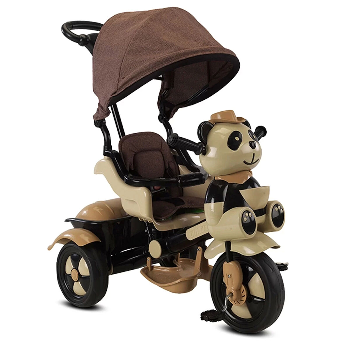 Eğitici Çocuk Baby Hope Little Panda Bebek Bisikleti Kahve