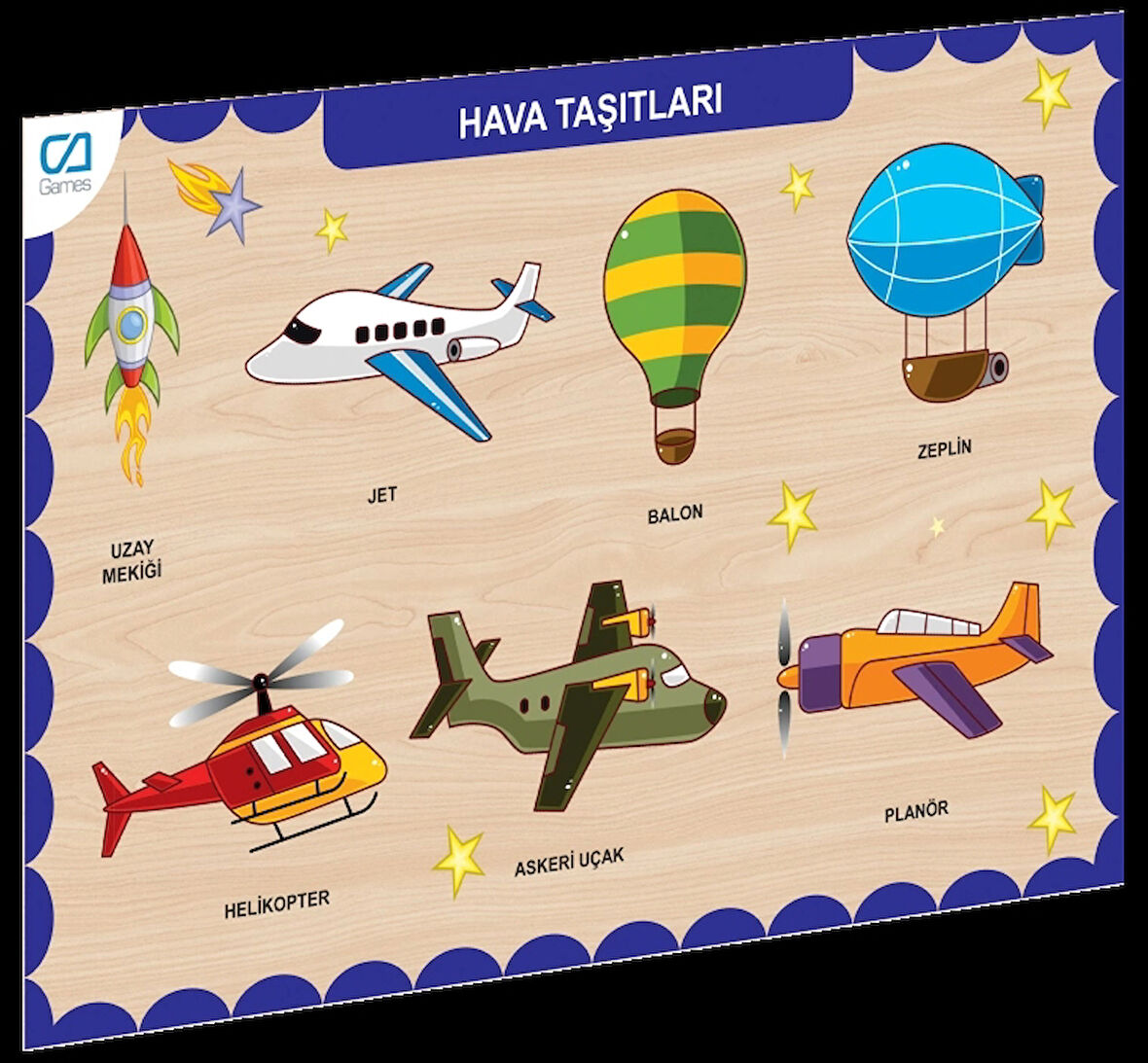 Eğitici Oyuncak CAAHS-3202 CA GAMES AHŞAP HAVA TAŞITLARI BUL-TAK