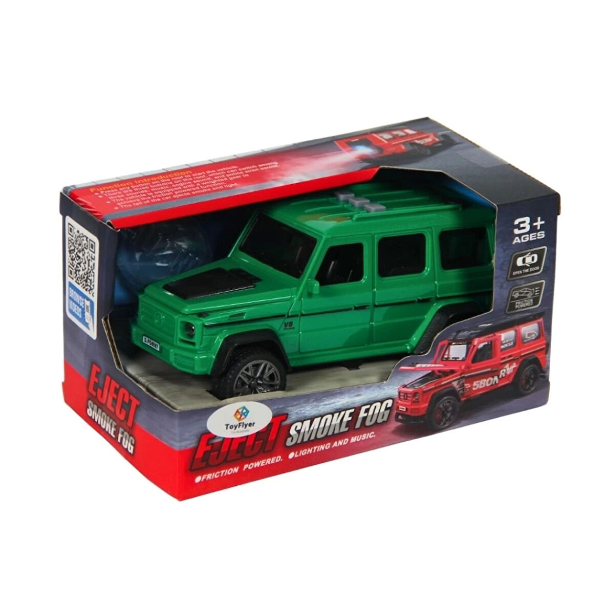 Eğitici Çocuk Işıklı Sesli Duman Çıkaran Sürtmeli Jeep BCP-1B