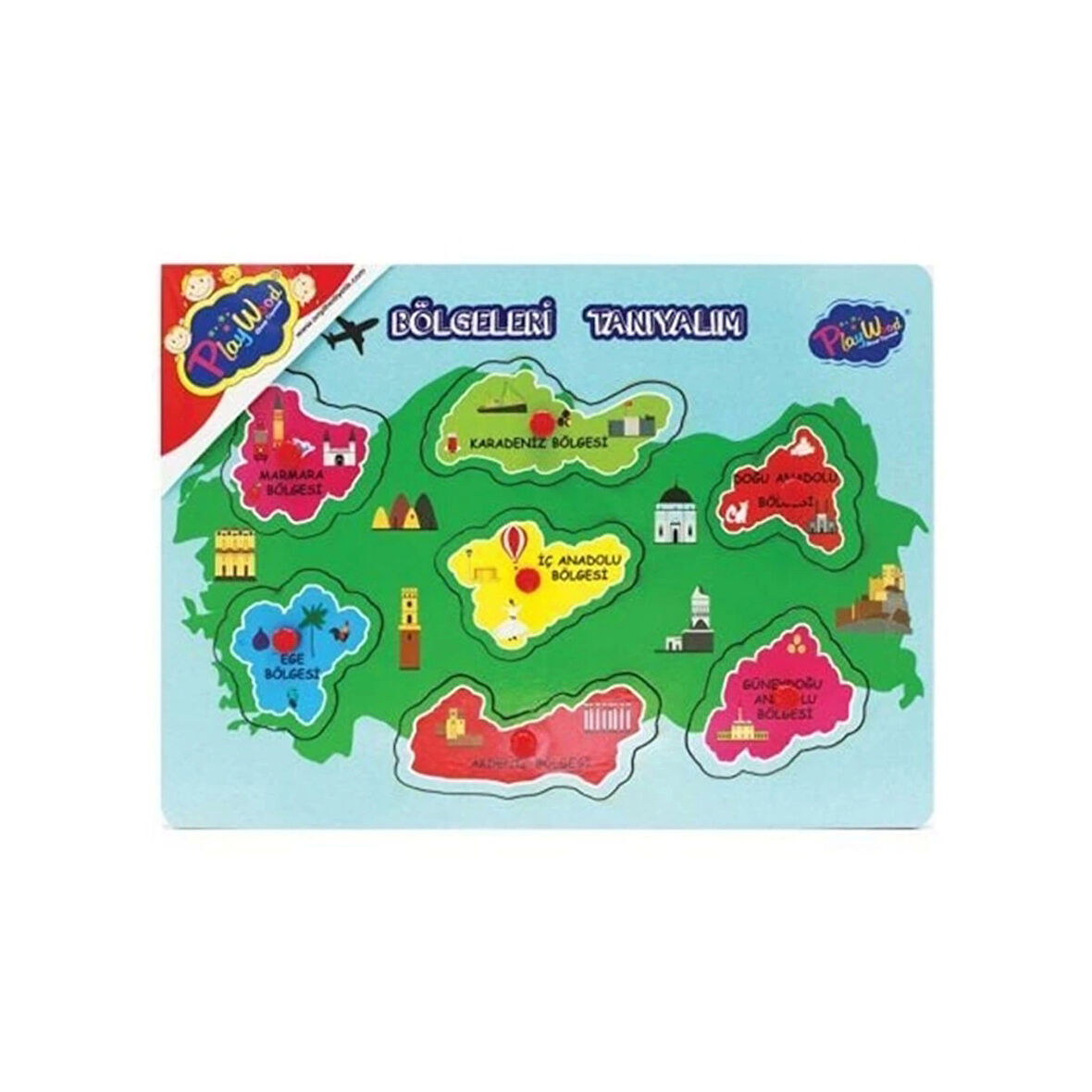 Eğitici Çocuk ONY-204-205 AHŞAP TUTMALI KIKTALARI VE BÖLGELERİ