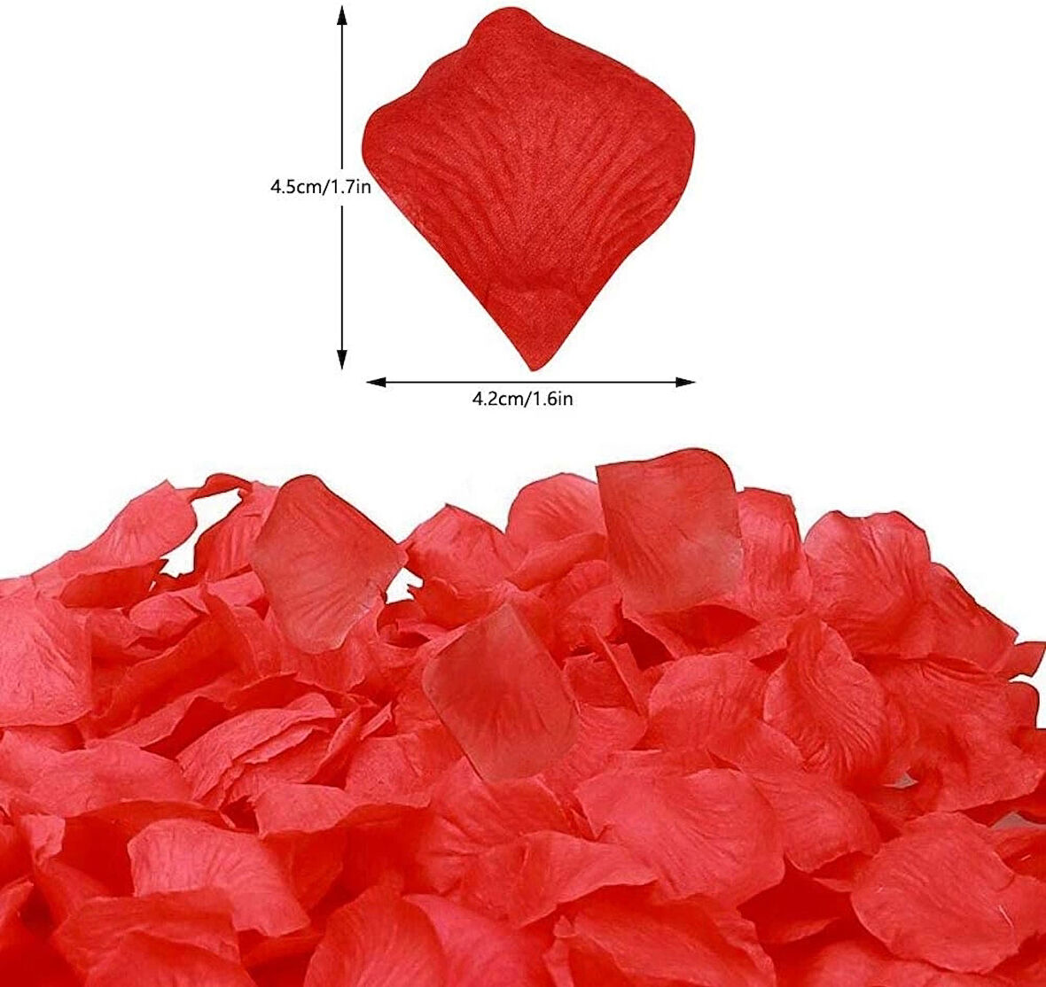 Eğitici Çocuk Kırmızı Renk Gül Yaprağı Şekilli Konfeti – 5 Paket 500 Adet
