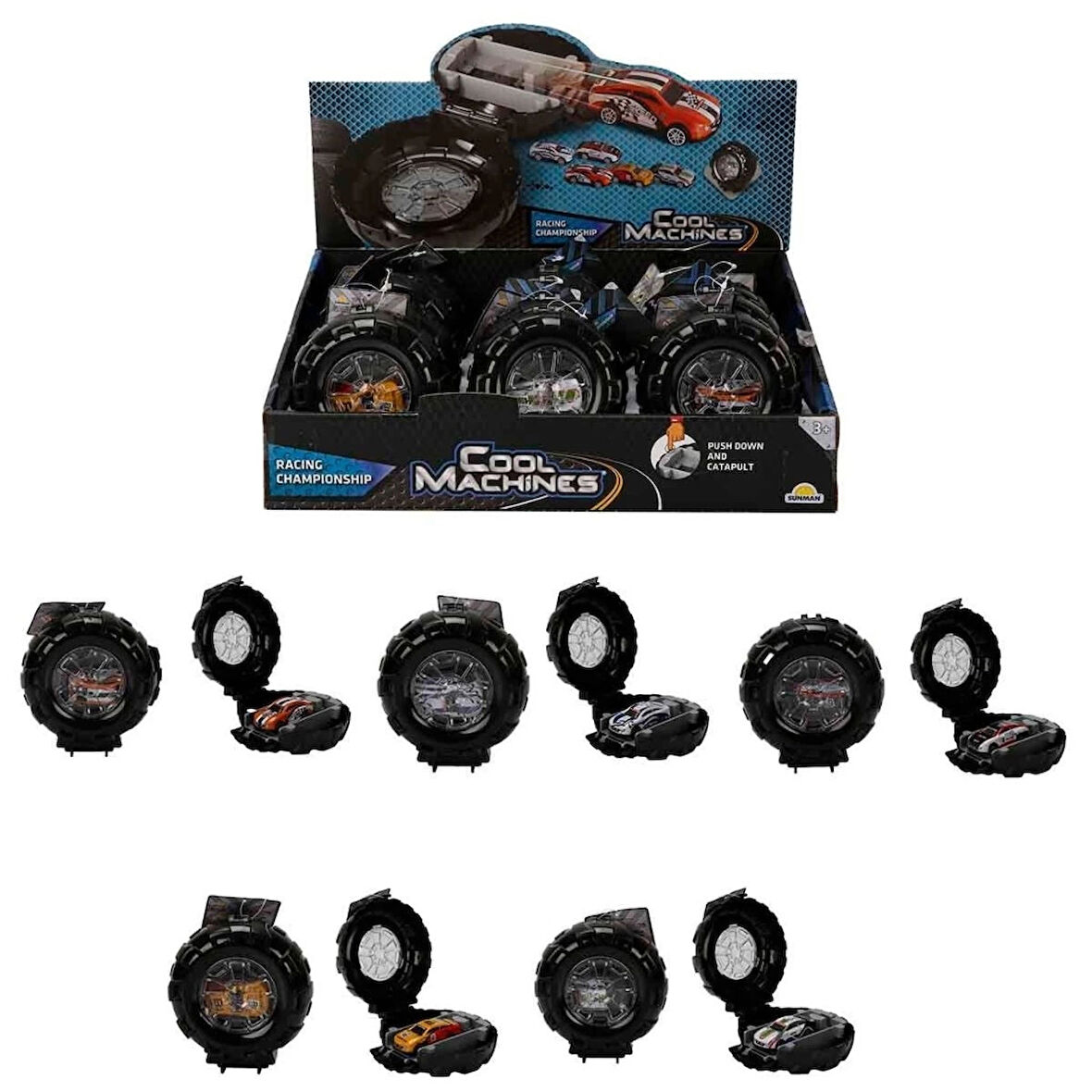 Eğitici Çocuk 5324 SUN-YFN-CLM-ARABA RACING CHAMPIONSHIP BAS-FIRLAT TEKER ŞKL 5A 12D