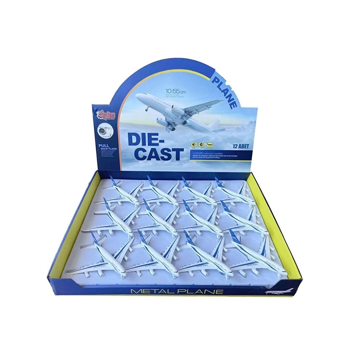 Eğitici Çocuk HW-777-2 2816 BLUE CB IŞIKLI-SESLİ METAL YOLCU UÇAĞI