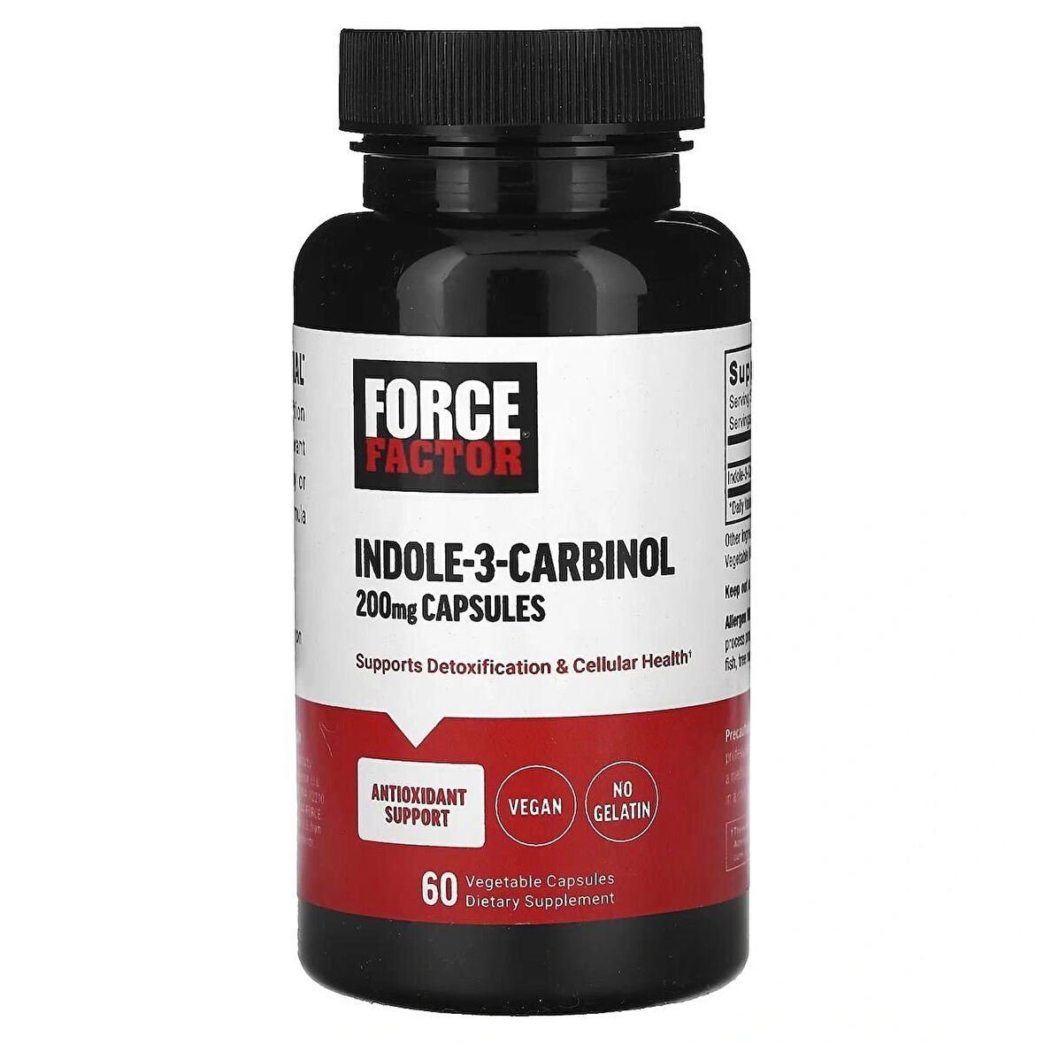 Force Factor Indole-3-Carbinol 200 mg 60 Vegetable Capsules (Antioksidan desteği + Detox) Seçenek 60 KAPSÜL