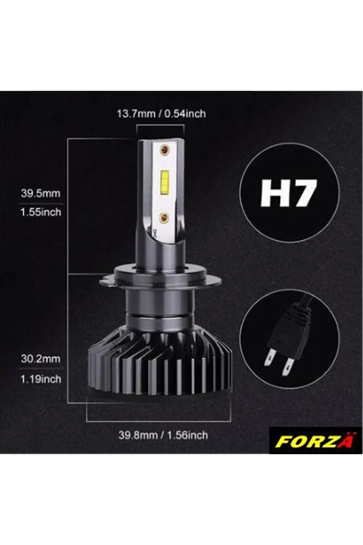 Ampul H7 Led Xenon Csp Tip Mini Led