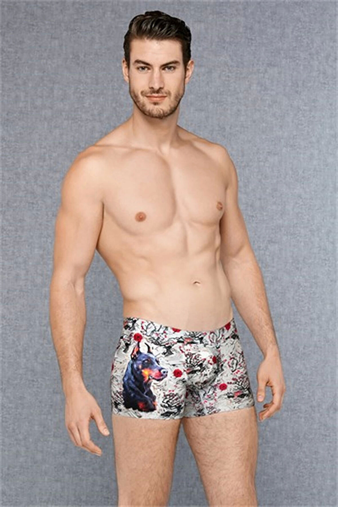 Erkek Modal Baskılı Boxer 1808