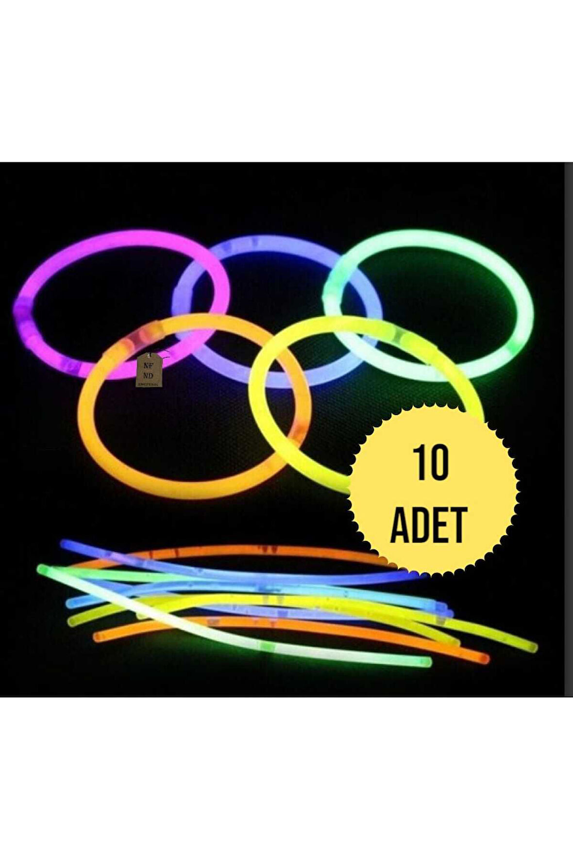NEON FOSFORLU PARTİ ÇUBUK FOSFORLU BİLEKLİK KARANLIKTA PARLAYAN IŞIK 10 ÇUBUK+10 BAĞLANTI APARATI