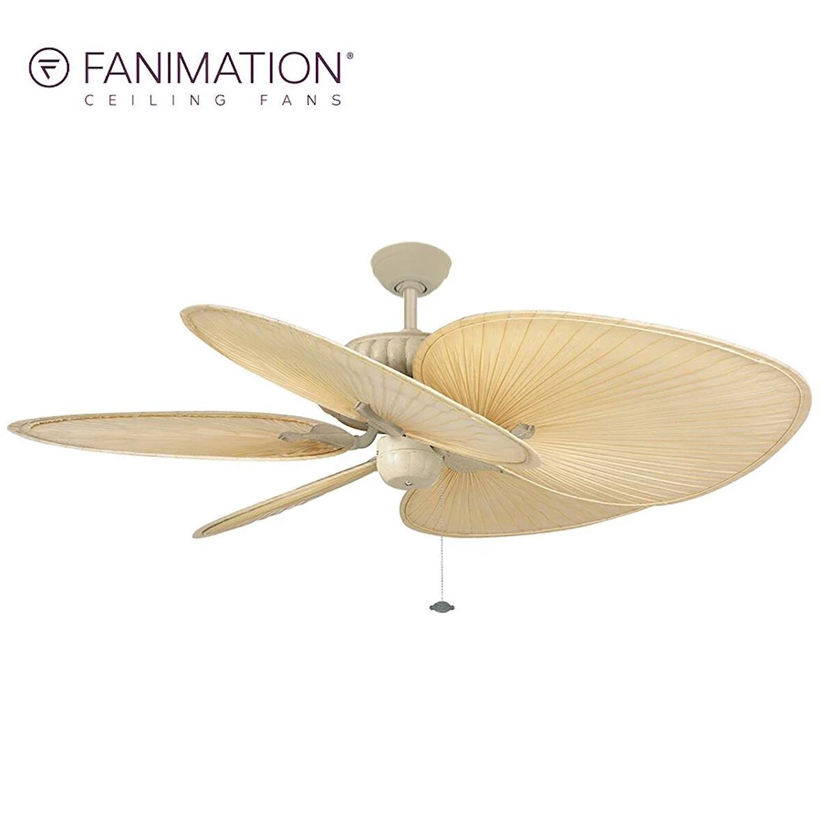 Fanimation - Belleria Latte 132 Cm. Geniş Gerçek Palmiye Yaprağı Kanatlı Tavan Vantilatörü