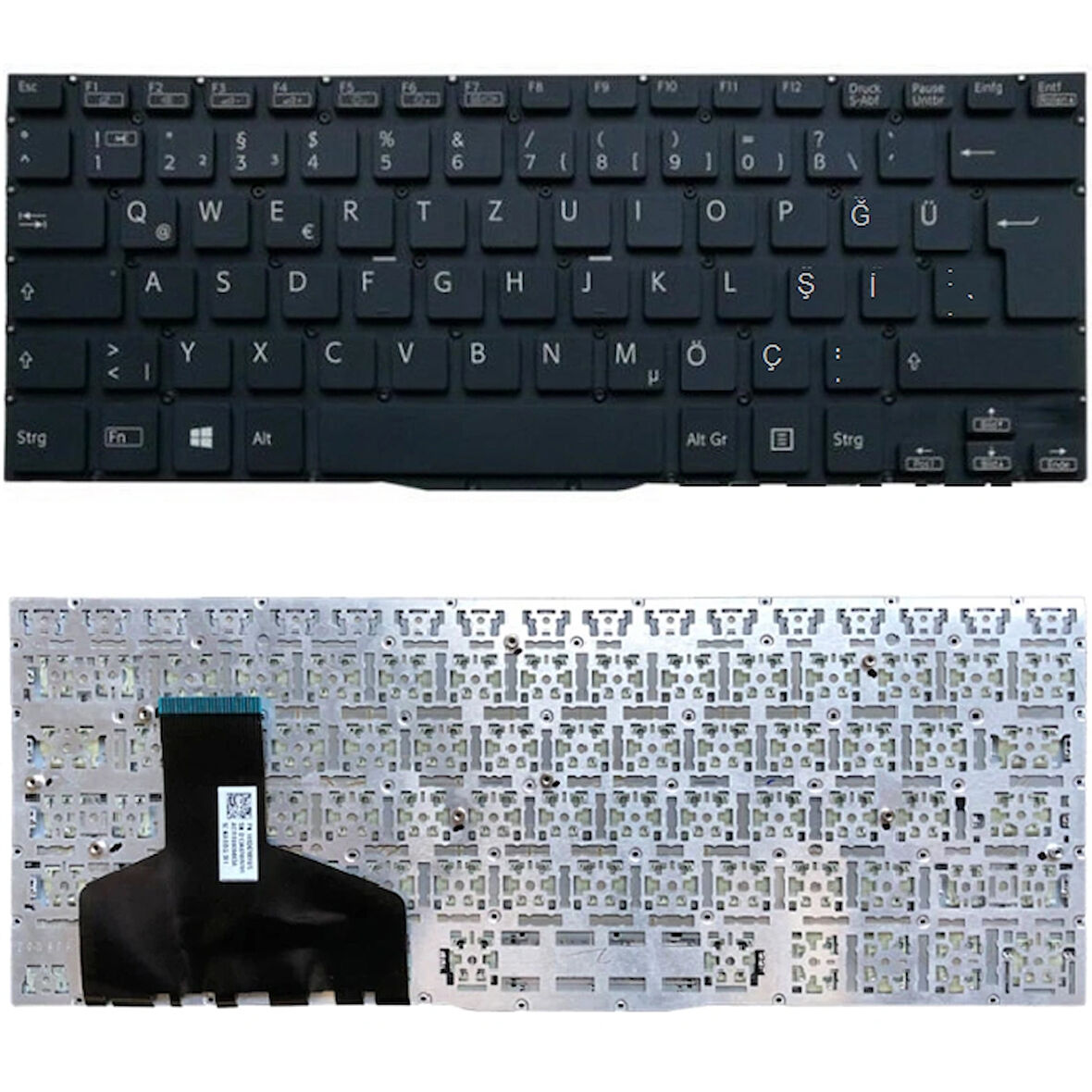 Sony Vaio SVF13N17PXB, SVF13N1J2ES, SVF13N17PXS Uyumlu Klavye Tuş Takımı Siyah Türkçe