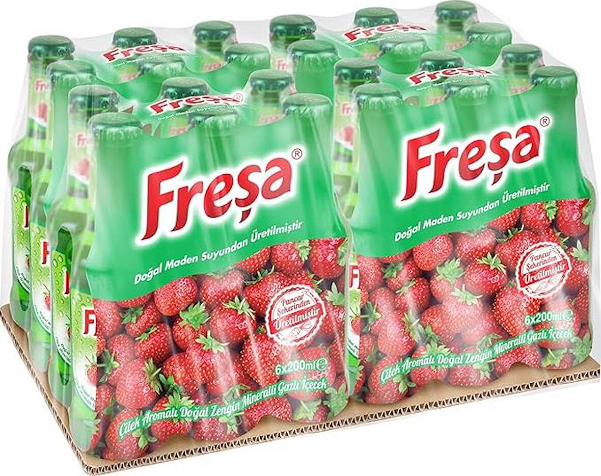 Freşa Çilek Aromalı Maden Suyu 200 Ml X 24 Adet